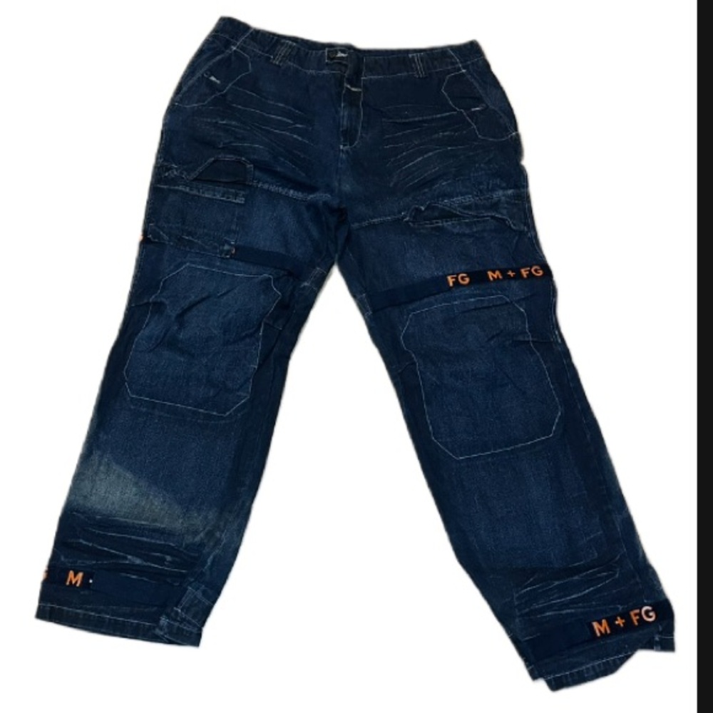 90s hiphop skater raver Marithe Francois Girbaud size 42 dark wash baggy jeans